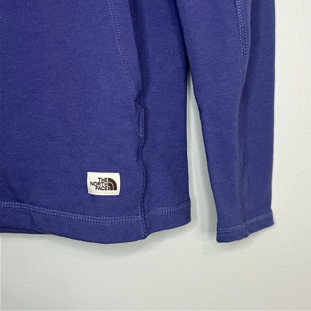 The North Face Blue French Terry Soft Pullover Hoodie S